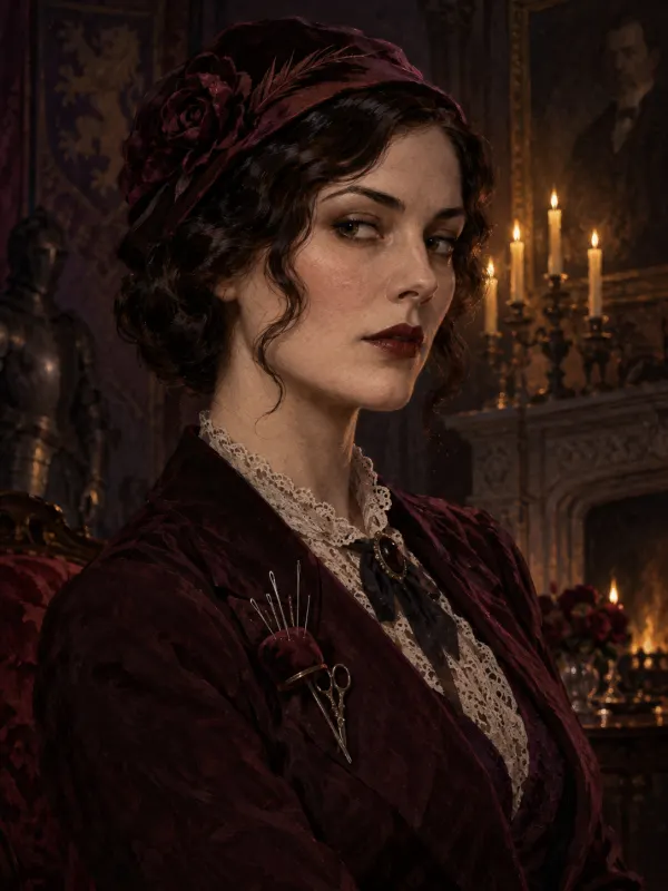Miss Coraline Webb, the seamstress with sharp needles
