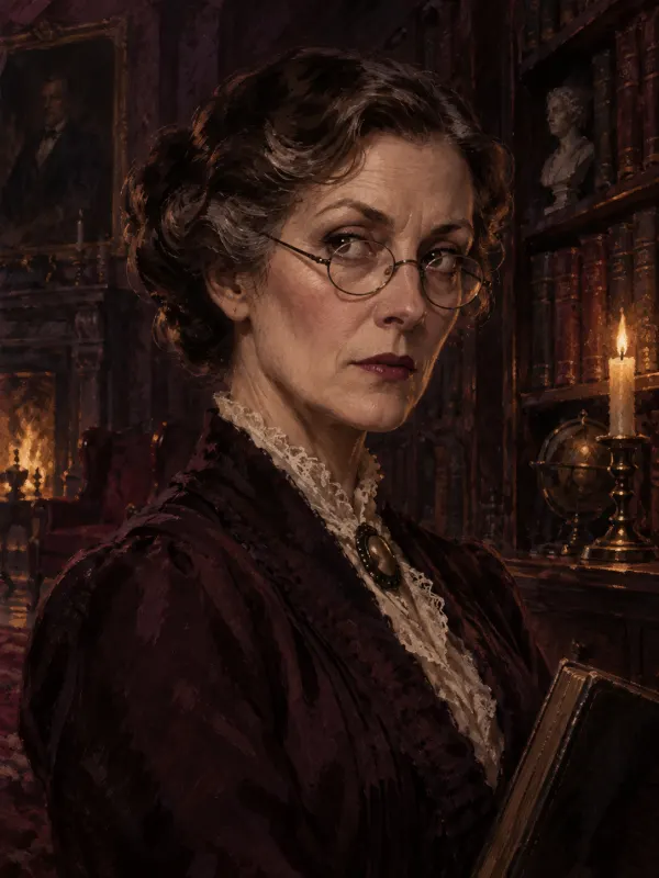 Mrs. Prudence Lockwood, the librarian with hidden knowledge