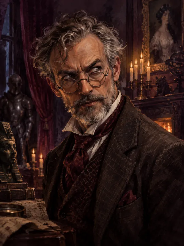 Professor Alistair Moon, an eccentric archaeologist